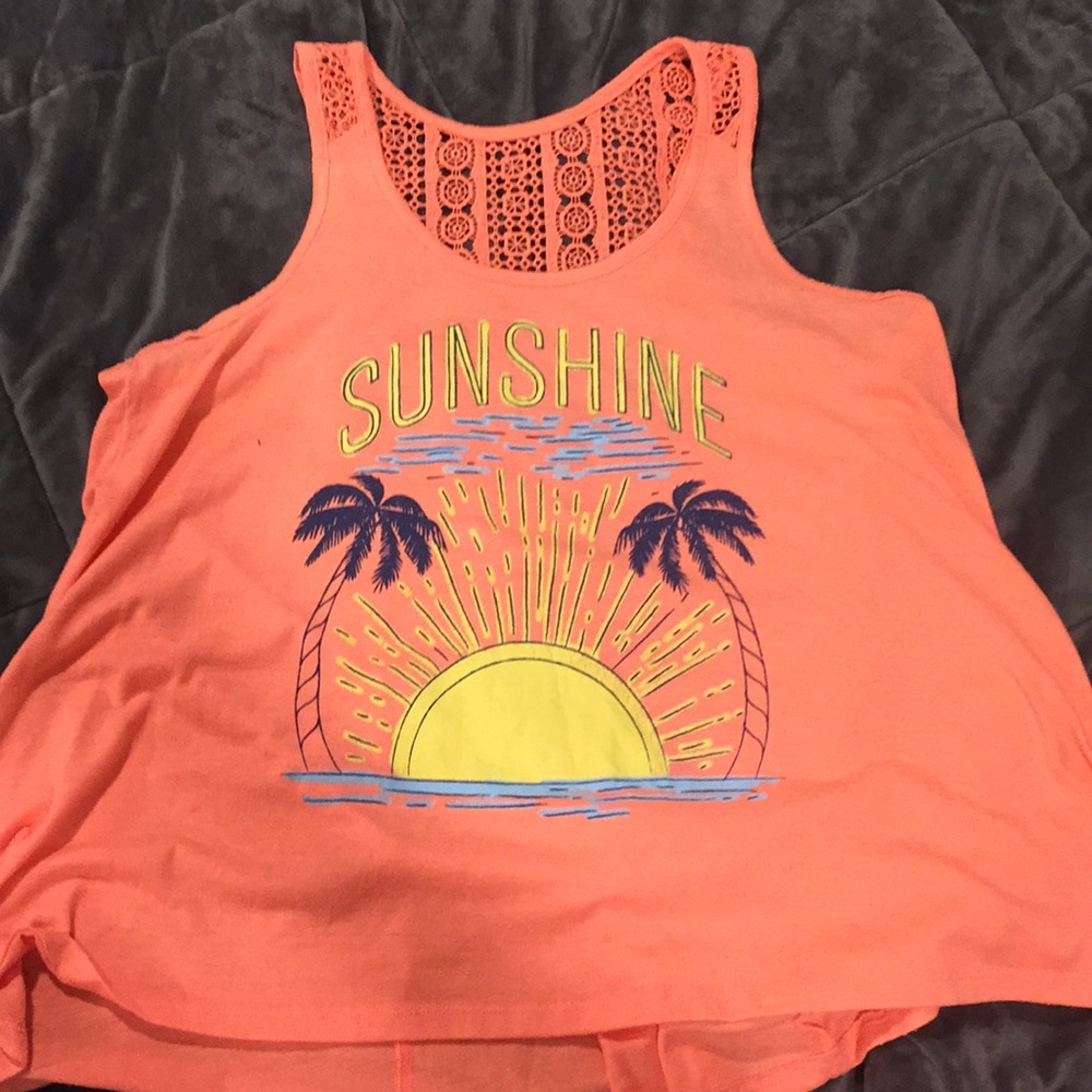 “Sunshine” tank top in hot pink
